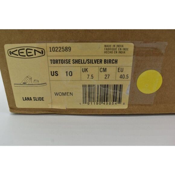 Keen Womens Size 10 Lana Slide Tortoise Shell Silver Birch Slip On Sandals - Picture 11 of 11